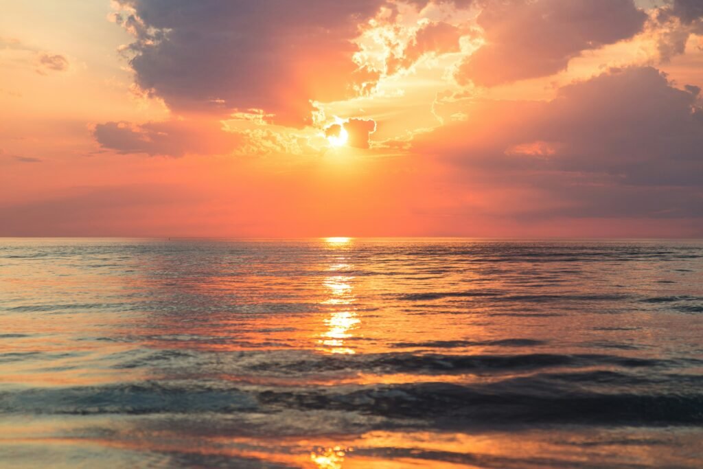 Sunlight over the water