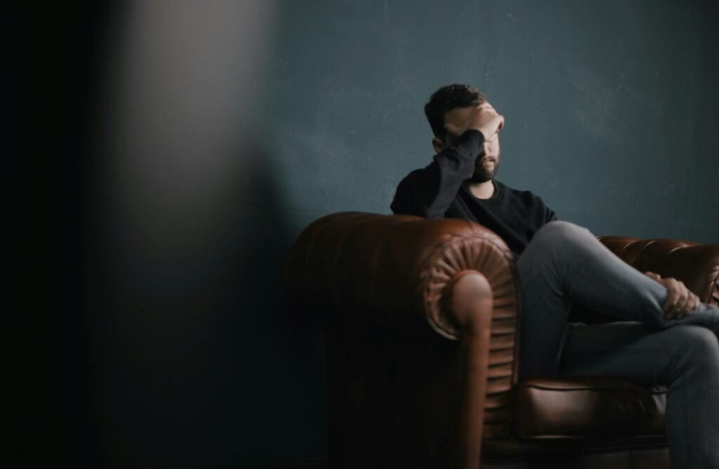 Man feeling tired after therapy