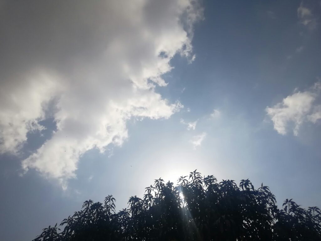 Sunlight through the dark clouds