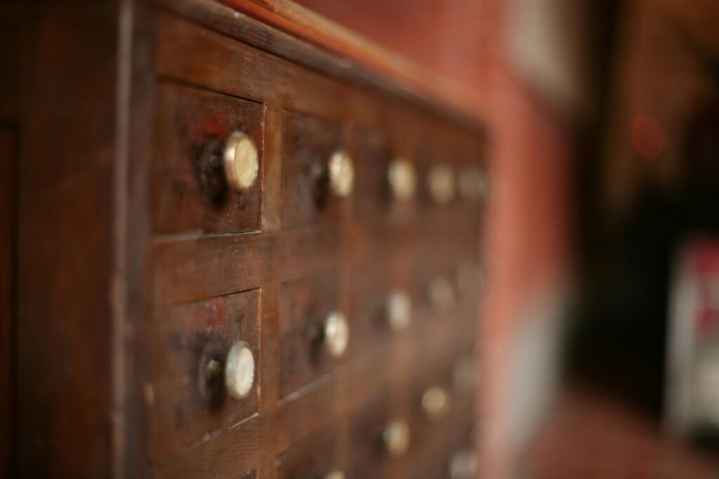 Old wooden drawer