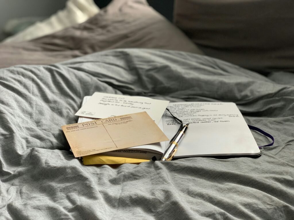 Calm journal scene